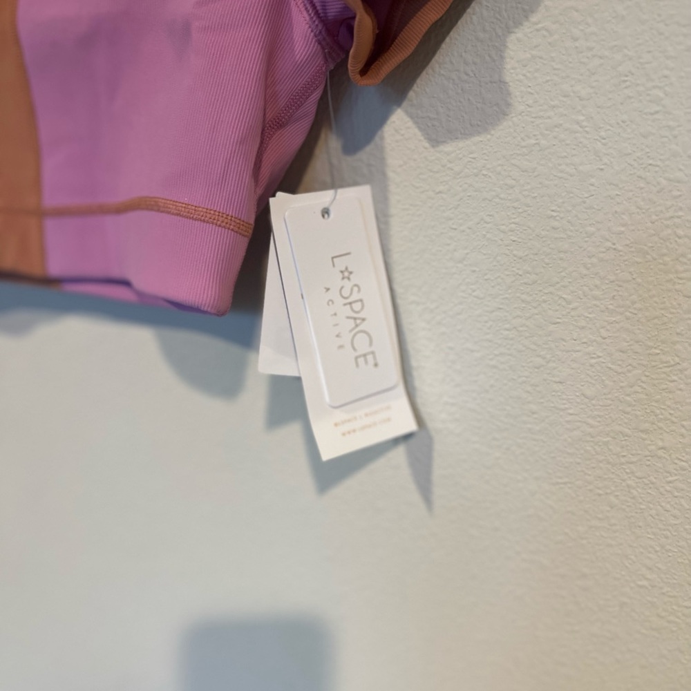 NWT L Space Revolutions Ribbed Colorblock Crop Top - Picture 3 of 3